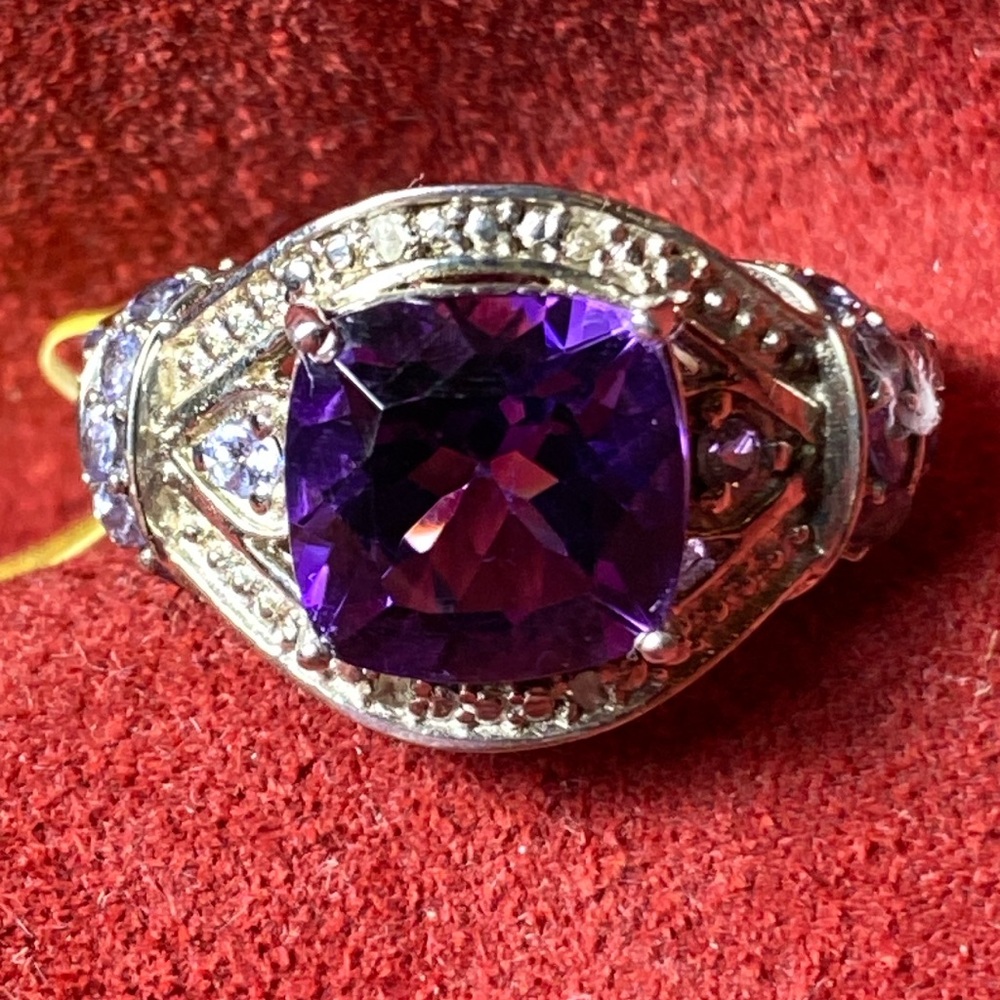 Sterling Silver 925 Ring 8.5 Costume Art Deco